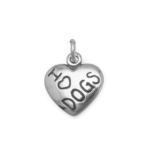 I Love DOGS Charm